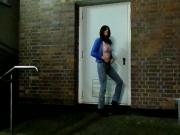 sandralein33 smoking Outdoor in Jeans