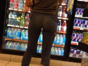 Tight ass in gas station