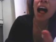 She sucks and get the cum