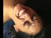 Slut gets fucked and cum on her face