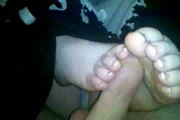 Giving another footjob to my hubby's friend