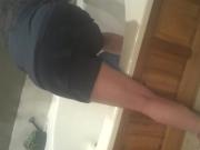 wife cleaning tub