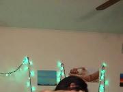 Teasing while riding a dildo