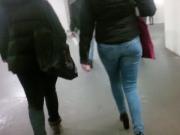 Subway girl in jeans