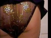 Secretary&#039;s Black Suit and Lace Panties