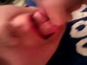Nasty whore Slut, Jerking on HER TONGUE