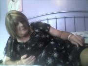 Another vid of me at home in my new chiffon dress.