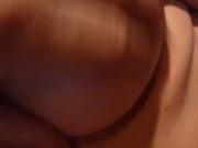Lube on wifeys boobs
