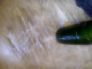 Huge cucumber in my ass