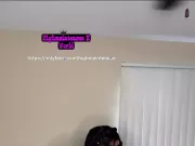 Sexy Ebony Babe Riding 10inch Dildo