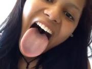Sexy Brazilian Teen Tongue Fetish 2
