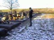 Kinky Couple Fucking in a Snowy Cemetery