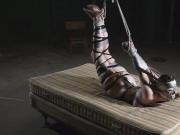 Securely taped girl in basement