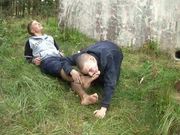 Skinhead foot worship