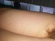 her tired hairy pussy mound,big tit at the crac of dawn