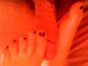 wife footjob