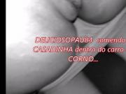 No carro com a casadinha