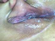 Quick creampie upclose!