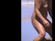 voyeur nude beach playful blonde milf
