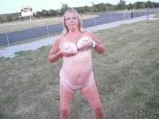 Slut wife naked outside