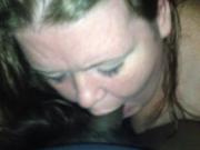 BBW sucks black cock and swallow