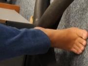 Candid stinky soft feet on work plus candid soles on bus