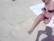 Amputee at the beach