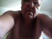 Horny Grandma masturbating with dildo