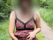 Risky flashing and exhib outdoor of my asian body