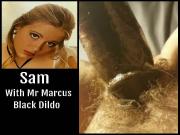 Sam Plays With Her Big Black Dildo