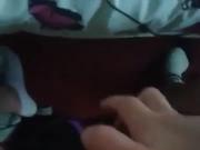 Teenager fucks a hairbrush