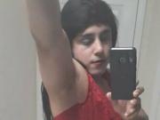 Crossdresser's hot ass on counter