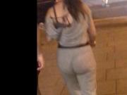 Thick round Albanian bubble butt eatin up joggers