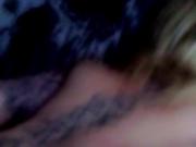 Tattooed Blonde Gagged and Cuffed Fucked Doggy