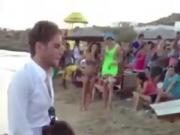 Public blowjob at the beach