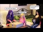 Unboxing the blu-ray player with sex dolls.mp4