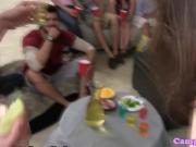 Wild college amateur pussy fucking party