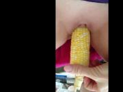 Mature woman wittily uses cob