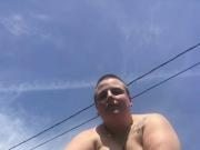 Outdoor Naked Lotioning Up