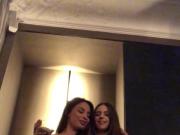 Two hot young nude girls dancing