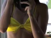 Kendall J enner Yellow Bikini