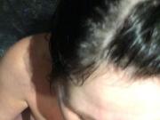 Mature slut give blowjob and gagging
