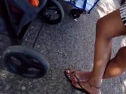 Candid ebony feet slo mo 4