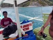 Filipino Naturist Couple .. nude boat trip