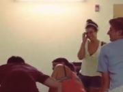 White Mouth Girl trying to twerk