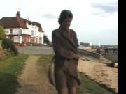 Sara Experiences A Windy Day By The Sea