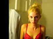 Teen Trash-Ugly skinny blonde anal whore being a good cunt