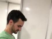 at urinal