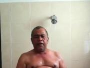 Mexican dad showering