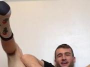 Fag Yago from Liege plays with his hole